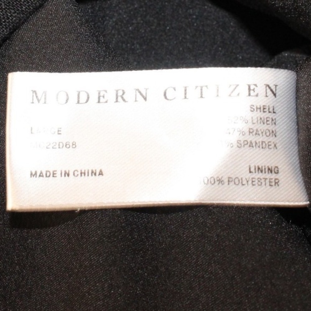 Modern Citizen Mini Dress Cutout Back‎ Linen Blend Large Black - Picture 4 of 7